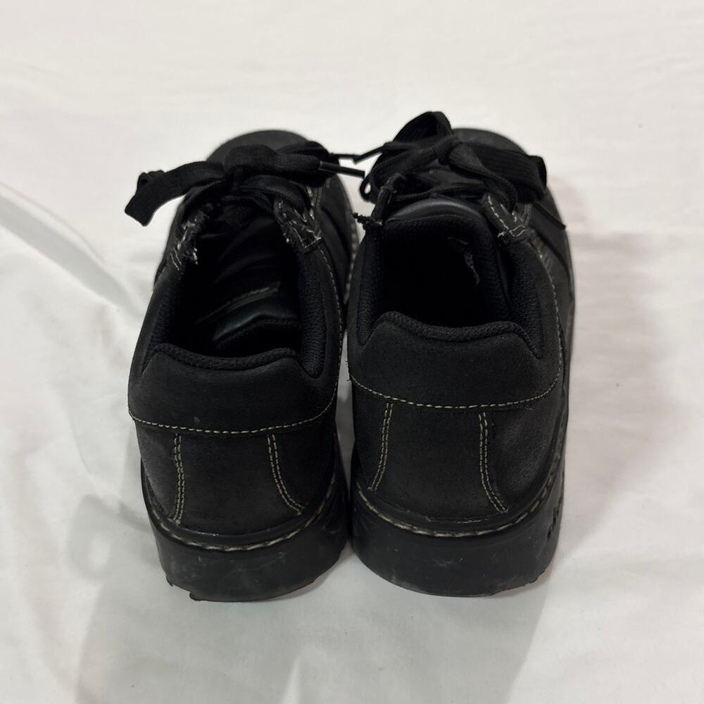 Vintage Y2K Skechers Women 8.5 Tredd Jammers Black Leather Chunky Shoes Sneakers - Picture 3 of 9